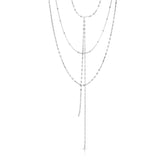 Sterling Silver Multi Strand Fancy Link Necklace, 20" fine designer jewelry for men and women